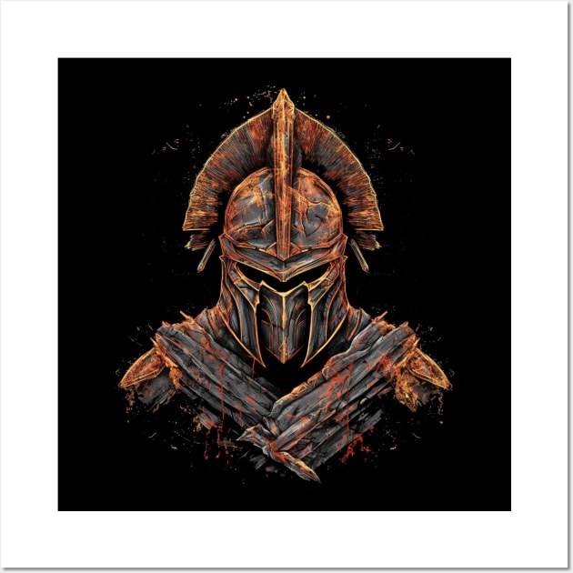 Ares, Greek God of War Spartan Helmet Wall Art by Kawaii Cuties